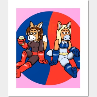 AK Girl and Wondervixen: Coffee and Chill (Joshystar) Posters and Art